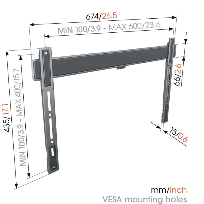 Vogels TVM 5605 fixed TV bracket 40-100 inches