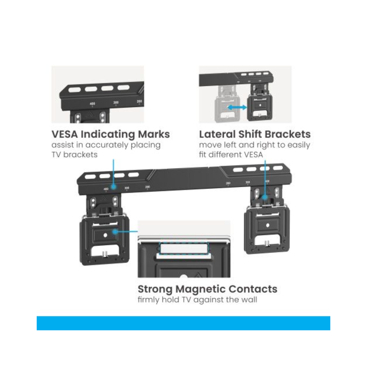 Cavus TV Wall Mount Ultra Slim Magnetic WMM400
