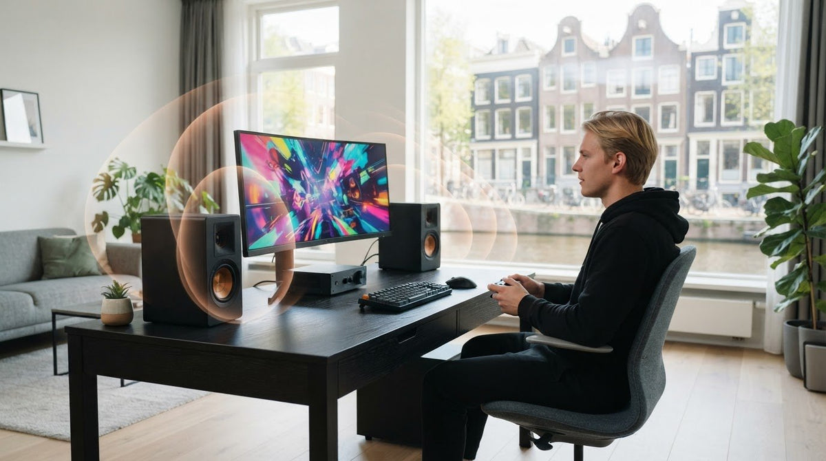 Meeslepende gaming audio setup zonder koptelefoon: zo stel je die samen