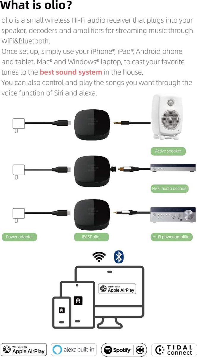 IEAST OLIO AudioCast con Airplay