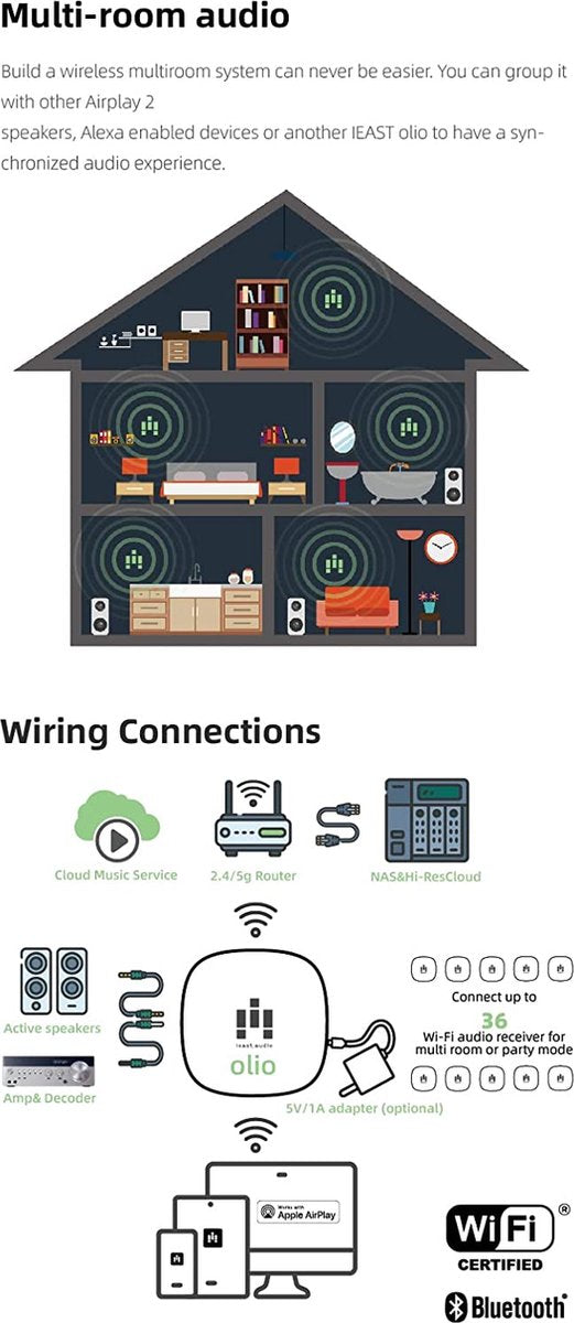 IEAST OLIO AudioCast con Airplay