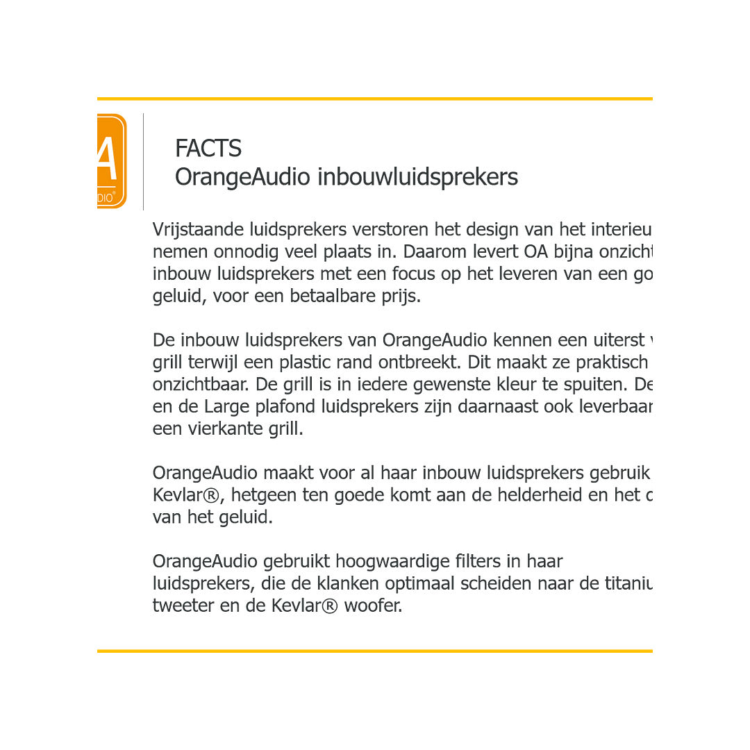 OrangeAudio Large, plafondspeaker - OrangeAudio